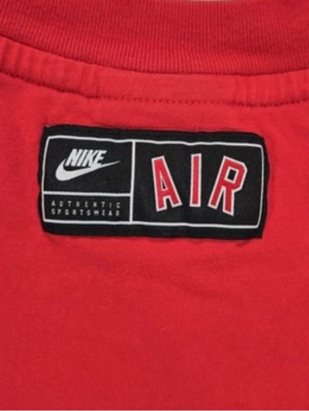 Nike Air Kids Red White Long Sleeve Athletic Shirt Boys Size 8/10 vintage inspo